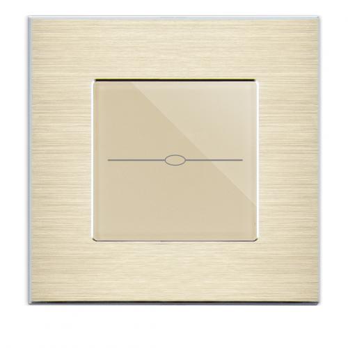 Alu 1-facher Lichtschalter Touch Gold LXBA1/701-13 LUXUS-TIME 