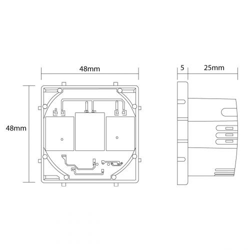 2-faches Dimmer Modul Touch Grau P-702D-15 POINT 