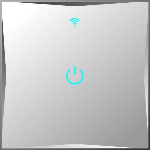 Smart Lichtschalter 1 Fach Weiß WLAN APP Touch Google Home Amazon Alexa HL01-11