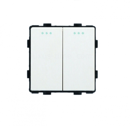 LUX Wipp Lichtschalter/Wechselschalter Modul 2 Fach in Weiß LX-102M-11