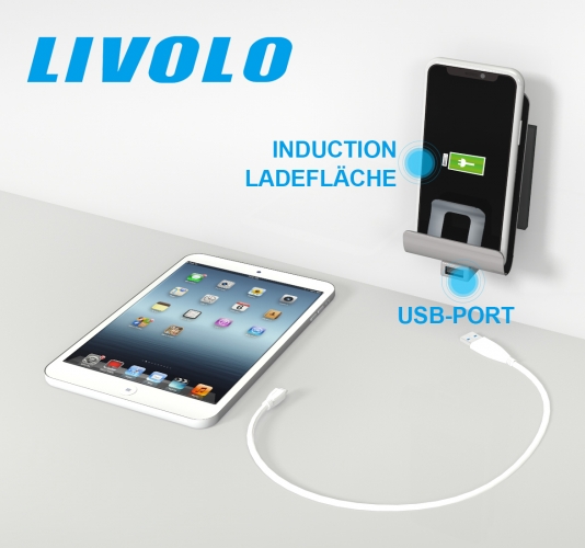 Induktions Ladegert m. USB-A Livolo 