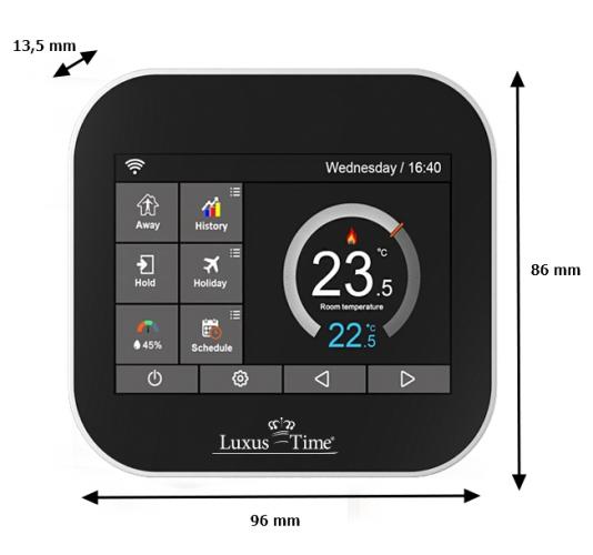 Raumthermostat LX-MC6 Touchscreen für Fußbodenheizung, Heiß Wasser mit APP, Alexa, WiFi in Schwarz