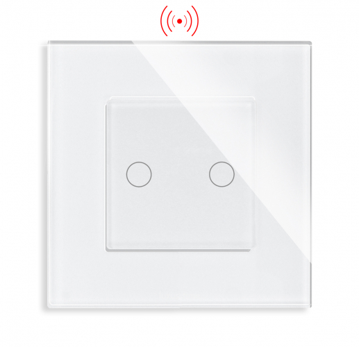 POINT 2-facher Funk-Lichtschalter Weiß LXBG1-11-P-702R-11