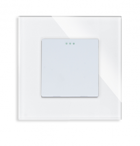 LUX Wipp Lichtschalter/Wechselschalter 1 Fach + Weiß Rahmen Weiß/Weiß LXBG1-11-LX-101M-11