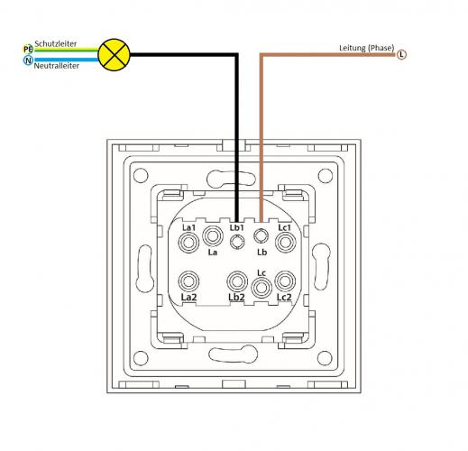 LUXUS-TIME Wipp Taster Modul 1-weg in Weiß LX-101B-11