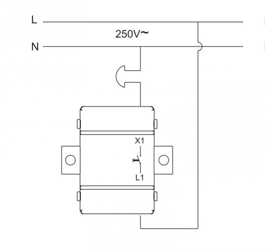 LINA Taster / Klingel Schalter 1 Fach VDE Unterputz WEIß Rahmen H1-C111M+H1-C001