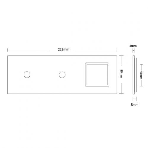 3-fach Blende 2 Touch-Schalter + Modul wei VL-C7-C1-C1-SR-11 LIVOLO 