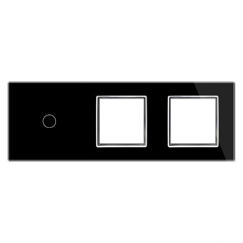 3-fache Blende 1 Touch-Schalter + 2 Module Schwarz VL-C7-C1/SR/SR-12 LIVOLO