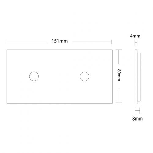 2-fache Blende 2 Touch-Schalter Grau VL-C7-C1-C1-15 LIVOLO