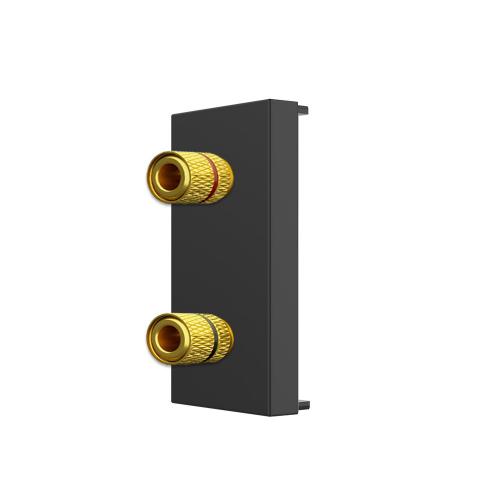 1/2 Lautsprecher Anschluss Modul Schwarz LX-MP021-12 LUXUS-TIME