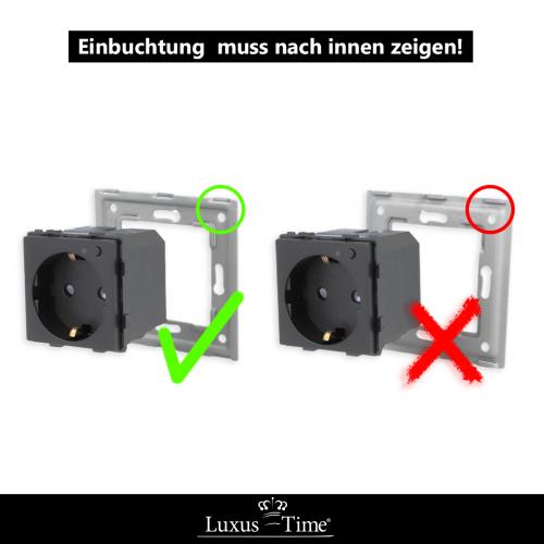 1-faches Lichtschalter / Wechselschalter Modul Wippe Schwarz LX-101M-12 LUXUS TIME