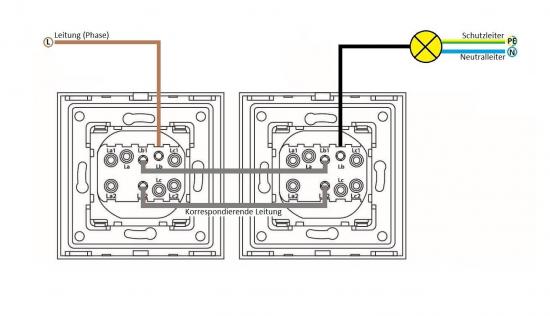 1-faches Wechselschalter / Lichtschalter Modul Wippe Gold LX-101M-13 LUXUS-TIME 
