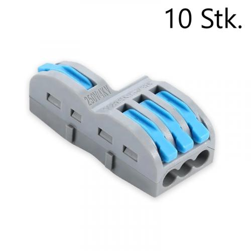 10 x Verteilungsklemme mit 3 Abzweigklemmen FD-13T