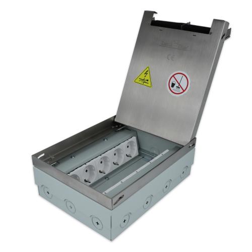 Edelstahl Bodentank + 10 Steckdosen LX-FM-210