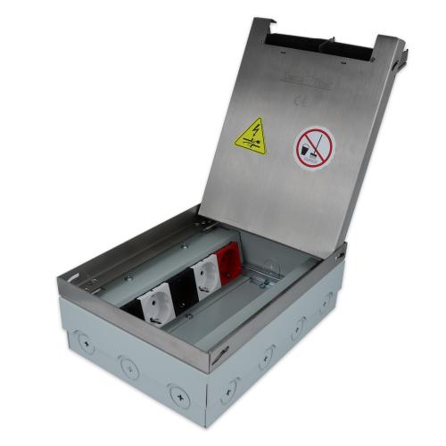 Edelstahl Bodentank + 10 Steckdosen Rot/Wei�/Schwarz LX-FM-210