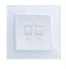 Glas Telefondose RJ11 Unterputz Wei H1-D62TE LINA 