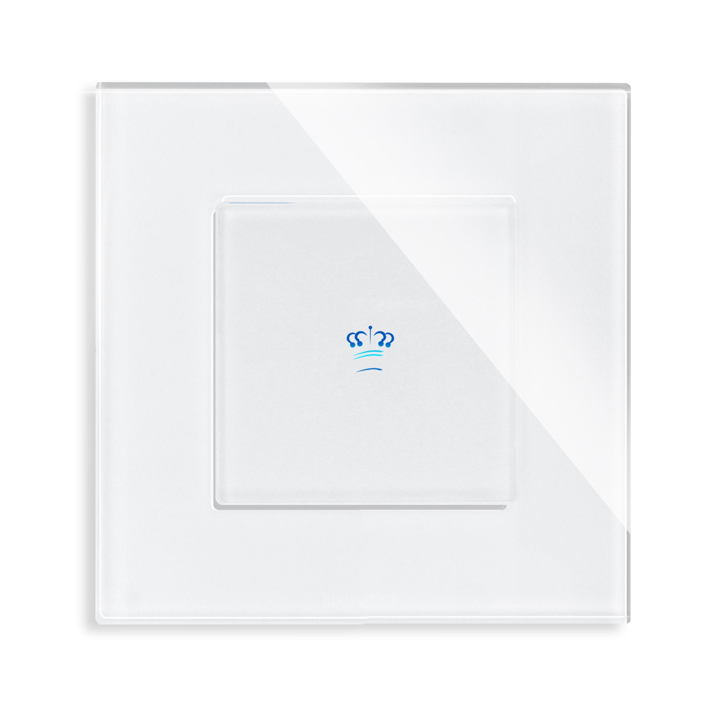 Krone Sensor Kreutz- Wechselschalter Beleuchte aus Glas Ein / Aus Krone Touch Weiß