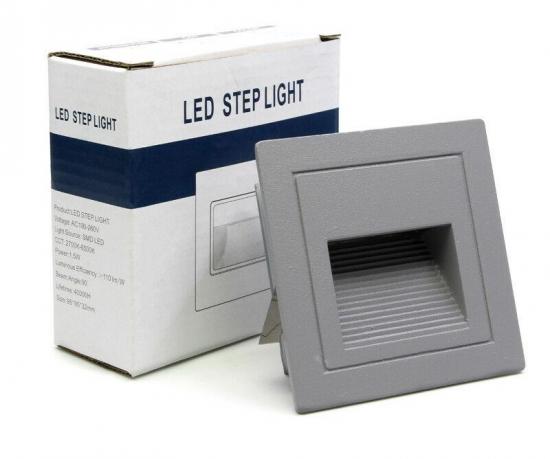 10x LED Auen Treppenbeleuchtung Grau IP65