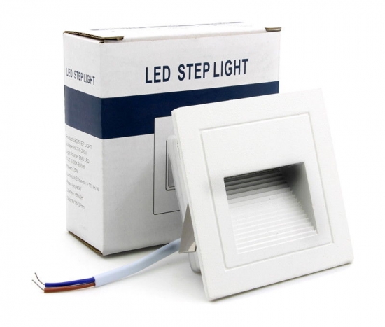 1x LED Au�en Treppenbeleuchtung Wei� IP65