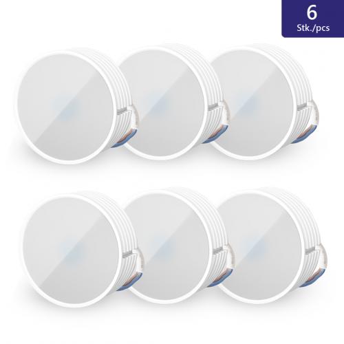 6x kalt-wei Deckenspot Nur Modul LED IP44