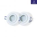 2x LED warm-wei Decken Spot + weies Gehuse IP44