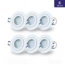 6x LED warm-wei Decken Spot + weies Gehuse IP44