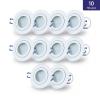 10x LED warm-wei Decken Spot + weies Gehuse IP44