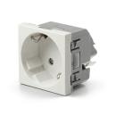 Steckdosen Modul 45� Wei� VDE Mosaic Schutzkontaktsteckdose