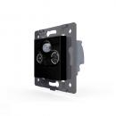 3-faches SAT-/TV-/FM-Modul schwarz LG-079186L-Metallr-12 LIVOLO 