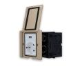 Edelstahl Wand-/ Bodensteckdose + Steckdose VDE + USB-Modul Gold LT-103-STK-USB-13