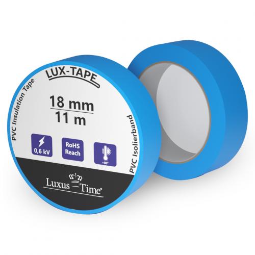 Lux-Tape Isolierband PVC 11m x 18mm Elektro Klebeband Kabel LUX-TAPE-19 Blau