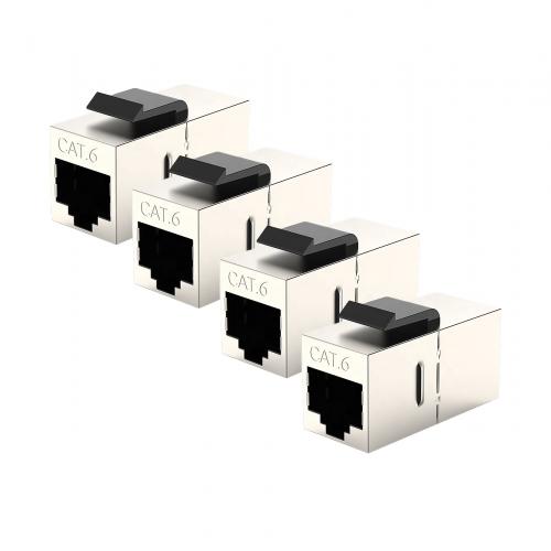 4x CAT6 RJ45 Kupplung LW-AD-C6S-4