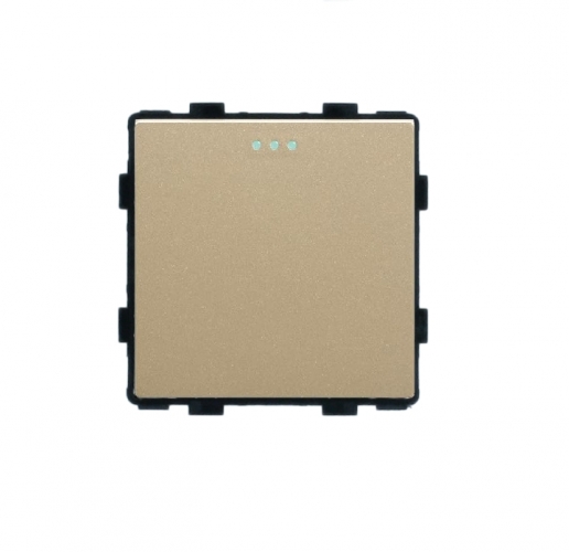 LUXUS-TIME Wipp Taster Lichtschalter Modul 1 Fach in Gold LX-101B-13