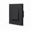 One 1-facher Lichtschalter Wippe Schwarz LUXUS-TIME 
