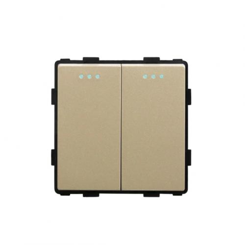 2-facher Taster Serientaster Modul Gold LX-102B-3 LUXUS TIME