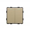 2-facher Taster Serientaster Modul Gold LX-102B-3 LUXUS TIME