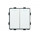 2-faches Wechselschalter Serienschalter Modul Wippe Wei� LUXUS-TIME 