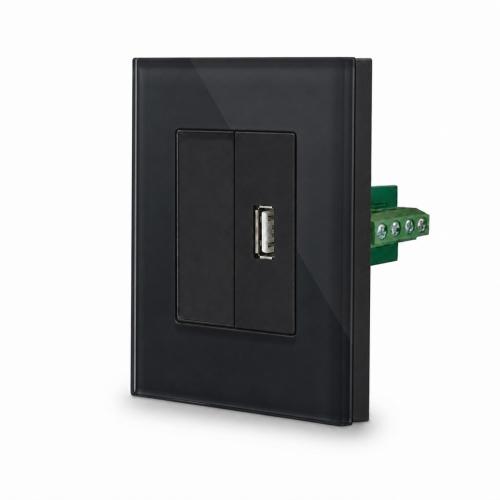 Glas 1 USB Datendose zur Daten�bertragung Schwarz LUXUS-TIME 