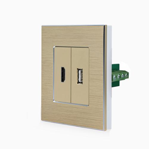Alu USB Daten�bertragungs- + HDMI Modul Gold LUXUS-TIME 
