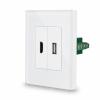 Glas USB Daten + HDMI Modul Wei� LUXUS-TIME 