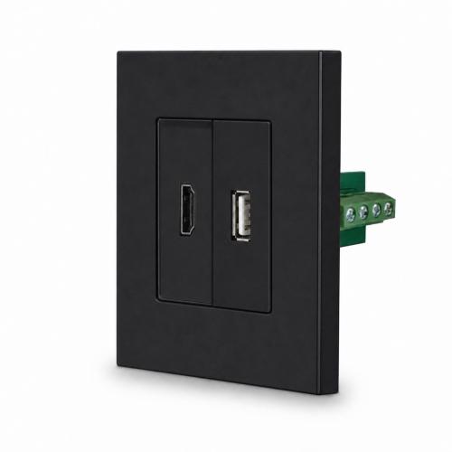 One USB Daten�bertragungs- + HDMI Modul Schwarz LUXUS-TIME 