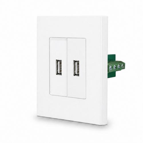 One 2 USB Datendosen zur Daten�bertragung Wei� LUXUS-TIME 