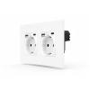 One 2 Steckdosen + USB Typ A/C 20W Wei� LUXUS-TIME 