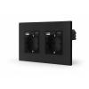 One 2 Steckdosen + USB 2-fach Typ A/C 20W Schwarz LUXUS-TIME