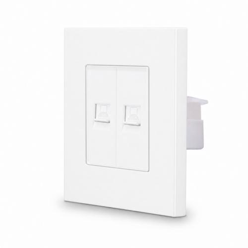 One 2-faches Netzwerk Modul Wei� CAT6 LUXUS-TIME 