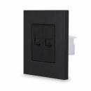 One 2 Netzwerk Module CAT6 Schwarz LUXUS-TIME