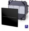 1-faches Lichtschalter Modul Touch Schwarz LX-701-12 LUXUS-TIME 