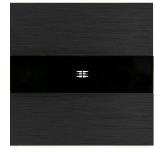 Alu 1-facher Lichtschalter Touch Schwarz LX-701-M301-12 M3 