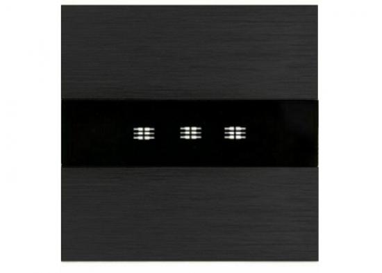 Alu Rollladenschalter Touch Schwarz LX-702W-M302-12 M3 