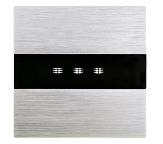 Alu 3-facher Lichtschalter Touch Silber LX-703-M303-11 M3 